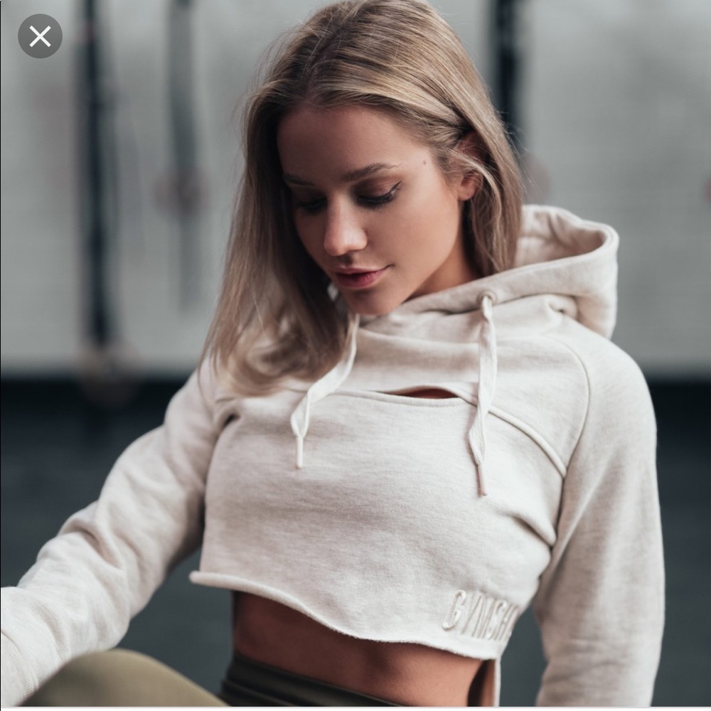 Gymshark Raw Edge Crop Hoodie 💜SOLD💜